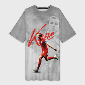 Платье-футболка 3D с принтом Harry Kane footballer в Тюмени,  |  | англия | гарри | кейн | номер кейна | сборная англии | сборная англии по футболу | форма | форма гарри кейна | форма кейна | футбол | футболисты | футбольная сборная | футбольная форма