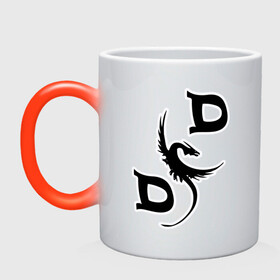 Кружка хамелеон с принтом D&D | Dragon  в Тюмени, керамика | меняет цвет при нагревании, емкость 330 мл | dd | dragon | dungeons and dragons | днд | дракон | подземелья и драконы