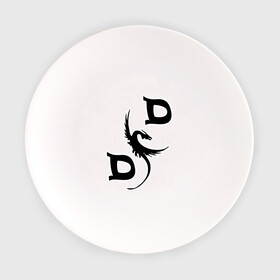 Тарелка с принтом D&D | Dragon  в Тюмени, фарфор | диаметр - 210 мм
диаметр для нанесения принта - 120 мм | dd | dragon | dungeons and dragons | днд | дракон | подземелья и драконы