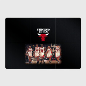 Магнитный плакат 3Х2 с принтом CHICAGO BULLS [3] в Тюмени, Полимерный материал с магнитным слоем | 6 деталей размером 9*9 см | basketball | bulls | chicago | chicago bulls | jordan | nba | баскетбол | джордан | нба | чикаго буллз