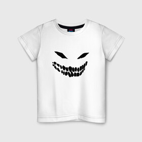 Детская футболка хлопок с принтом Ghost face в Тюмени, 100% хлопок | круглый вырез горловины, полуприлегающий силуэт, длина до линии бедер | Тематика изображения на принте: disturbed | drain | face | ghost | дрейн | монстр | призрак