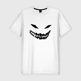 Мужская футболка хлопок Slim с принтом Ghost face в Тюмени, 92% хлопок, 8% лайкра | приталенный силуэт, круглый вырез ворота, длина до линии бедра, короткий рукав | disturbed | drain | face | ghost | дрейн | монстр | призрак