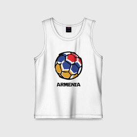 Детская майка хлопок с принтом Armenia Football в Тюмени,  |  | Тематика изображения на принте: armenia | armenya | football | арарат | армения | армяне | армянин | арцах | горы | ереван | кавказ | мяч | народ | саркисян | спорт | ссср | страна | флаг | футбол
