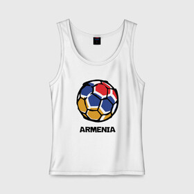 Женская майка хлопок с принтом Armenia Football в Тюмени, 95% хлопок, 5% эластан |  | Тематика изображения на принте: armenia | armenya | football | арарат | армения | армяне | армянин | арцах | горы | ереван | кавказ | мяч | народ | саркисян | спорт | ссср | страна | флаг | футбол