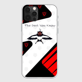 Чехол для iPhone 12 Pro Max с принтом The Devil You Know! в Тюмени, Силикон |  | asta | black bulls | black clover | quartet knights | yuno | акума | аниме | аста | блэк кловер | буракку куро:ба | демон | королевство клевера | король магов | лихт | магна | манга | пятилистник | черный бык | чёрный клев