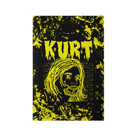 Обложка для паспорта матовая кожа с принтом Nirvana 9 в Тюмени, натуральная матовая кожа | размер 19,3 х 13,7 см; прозрачные пластиковые крепления | cobain | kurt | kurt cobain | music | nirvana | rock | кобейн | курт | курт кобейн | музыка | нирвана | рок | смайл | смайлик