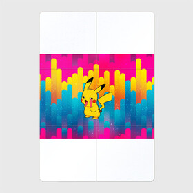 Магнитный плакат 2Х3 с принтом Уставший Пикачу в Тюмени, Полимерный материал с магнитным слоем | 6 деталей размером 9*9 см | Тематика изображения на принте: anime | picachu | pikachu | аниме | милый | пика | пикачу | покебол | покемон