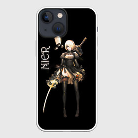 Чехол для iPhone 13 mini с принтом Nier Automata   2B в Тюмени,  |  | 2b | action | b2 | nier automata | nier gestalt | nier replicant | ниар | ниар автомата | ниер автомата | нир | экшн