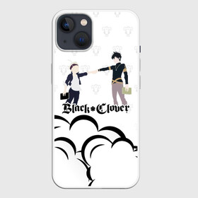 Чехол для iPhone 13 с принтом Чёрный клевер Аста и Юно в Тюмени,  |  | asta | black bulls | black clover | quartet knights | yuno | акума | аниме | аста | блэк кловер | буракку куро:ба | демон | королевство клевера | король магов | лихт | магна | манга | пятилистник | черный бык | чёрный клев