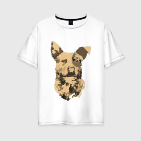 Женская футболка хлопок Oversize с принтом FC5: Бумер в Тюмени, 100% хлопок | свободный крой, круглый ворот, спущенный рукав, длина до линии бедер
 | fc5 | бумер | животные | пёс | собака