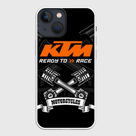 Чехол для iPhone 13 mini с принтом KTM MOTORCYCLES   КТМ МОТОЦИКЛЫ в Тюмени,  |  | ktm | ktm duke | motorcycle. | байк | байкер | ктм | ктм дюк | мотоспорт | мототехника | мотоцикл | мотоциклист | скутер