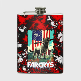 Фляга с принтом farcry5 в Тюмени, металлический корпус | емкость 0,22 л, размер 125 х 94 мм. Виниловая наклейка запечатывается полностью | doge | farcry | fc 5 | fc5 | фар край