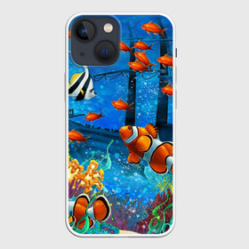 Чехол для iPhone 13 mini с принтом На глубине | Рыбки | Пляжная в Тюмени,  |  | море | мультяшки | океан | пляжная | рыба | рыбки | рыбы