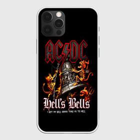 Чехол для iPhone 12 Pro с принтом AC DC Hells Bells в Тюмени, силикон | область печати: задняя сторона чехла, без боковых панелей | Тематика изображения на принте: ac dc | acdc | back in black | columbia | epic | force | guitar | pop | rock | vevo | ангус | ангус янг | ас дс | асдс | блюз | бон скотт | брайан джонсон | дэйв эванс | клифф уильямс | крис слейд | малькольм янг | рок | стиви янг | фил радд