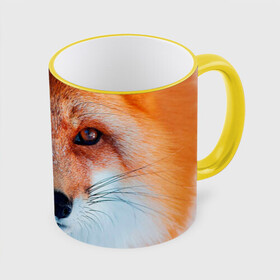 Кружка с принтом Мордочка лисы в Тюмени, керамика | ёмкость 330 мл | Тематика изображения на принте: fox | foxy | животное | звери | лиса | лисенок | лисичка | милая | рыжая | фокс