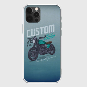 Чехол для iPhone 12 Pro Max с принтом Custom Bike в Тюмени, Силикон |  | Тематика изображения на принте: bike | custom | байк | байкер | кастом | мото | мотокросс | мотоцикл | скорость