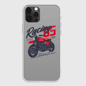 Чехол для iPhone 12 Pro с принтом Racing 85 в Тюмени, силикон | область печати: задняя сторона чехла, без боковых панелей | Тематика изображения на принте: bike | custom | байк | байкер | кастом | мото | мотокросс | мотоцикл | скорость