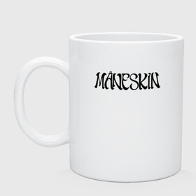 Кружка керамическая с принтом Maneskin в Тюмени, керамика | объем — 330 мл, диаметр — 80 мм. Принт наносится на бока кружки, можно сделать два разных изображения | maneskin | евровидение 2021 | манескин | монскин