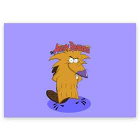 Поздравительная открытка с принтом Крутые бобры Норберт в Тюмени, 100% бумага | плотность бумаги 280 г/м2, матовая, на обратной стороне линовка и место для марки
 | beaver | norbert | the angry beavers | бобр | злые бобры | крутые бобры | норберт | фостер