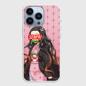 Чехол для iPhone 13 Pro с принтом SENPAI NEZUKO | НЕЗУКО ПАТТЕРН в Тюмени,  |  | anime | demon slayer | kimetsu no yaiba | senpai | аниме | бесконечный поезд | зеницу | иноске | иноске хашибира | клинок | клинок рассекающий демонов | манга | недзуко | незука | незуко | нэзуко | рассекающий демонов