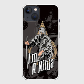 Чехол для iPhone 13 с принтом Я   ниндзя в Тюмени,  |  | Тематика изображения на принте: ninja | боевое искусство | воин | ниндзюцу | ниндзя | синоби но моно | япония