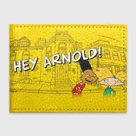 Обложка для студенческого билета с принтом Hey, Arnold в Тюмени, натуральная кожа | Размер: 11*8 см; Печать на всей внешней стороне | arnold | hey | hey arnold | mult | арнольд | мультфильм | мультфильм 90 | патаки | хей | хельга | хельга паттаки | эй арнольд