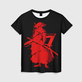 Женская футболка 3D с принтом Самурай в Тюмени, 100% полиэфир ( синтетическое хлопкоподобное полотно) | прямой крой, круглый вырез горловины, длина до линии бедер | samurai | буси | воин | самурай | феодальная япония | философия | япония