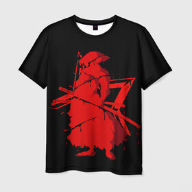 Мужская футболка 3D с принтом Самурай в Тюмени, 100% полиэфир | прямой крой, круглый вырез горловины, длина до линии бедер | samurai | буси | воин | самурай | феодальная япония | философия | япония