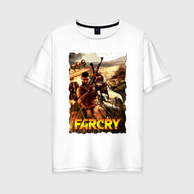 Женская футболка хлопок Oversize с принтом FARCRY Fortune’s в Тюмени, 100% хлопок | свободный крой, круглый ворот, спущенный рукав, длина до линии бедер
 | farcry | fc 5 | fc5 | фар край