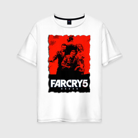 Женская футболка хлопок Oversize с принтом FARCRY  | ФАРКРАЙ  в Тюмени, 100% хлопок | свободный крой, круглый ворот, спущенный рукав, длина до линии бедер
 | farcry | fc 5 | fc5 | фар край