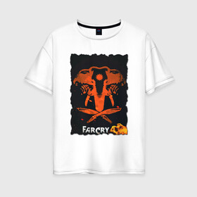 Женская футболка хлопок Oversize с принтом фаркрай 4 в Тюмени, 100% хлопок | свободный крой, круглый ворот, спущенный рукав, длина до линии бедер
 | farcry | fc 5 | fc5 | фар край