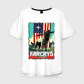 Мужская футболка хлопок Oversize с принтом Farcry doge Boomer - Бумер в Тюмени, 100% хлопок | свободный крой, круглый ворот, “спинка” длиннее передней части | Тематика изображения на принте: farcry | fc 5 | fc5 | фар край