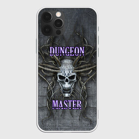 Чехол для iPhone 12 Pro с принтом DM Dungeon Master SKULL в Тюмени, силикон | область печати: задняя сторона чехла, без боковых панелей | Тематика изображения на принте: dd | dm | dungeon master | dungeons and dragons | skull | днд | мастер подземелий | подземелья и драконы