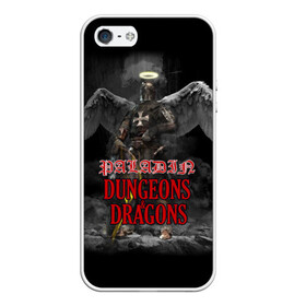 Чехол для iPhone 5/5S матовый с принтом Dungeons & Dragons Паладин в Тюмени, Силикон | Область печати: задняя сторона чехла, без боковых панелей | dd | dungeons  dragons | paladin | днд | паладин | подземелья и драконы