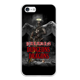 Чехол для iPhone 5/5S матовый с принтом Dungeons & Dragons Паладин в Тюмени, Силикон | Область печати: задняя сторона чехла, без боковых панелей | Тематика изображения на принте: dd | dungeons  dragons | paladin | днд | паладин | подземелья и драконы