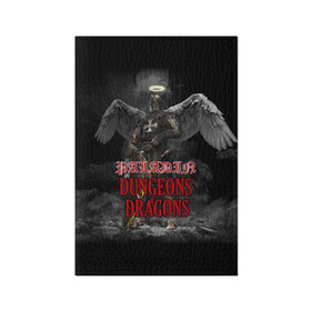 Обложка для паспорта матовая кожа с принтом Dungeons & Dragons Паладин в Тюмени, натуральная матовая кожа | размер 19,3 х 13,7 см; прозрачные пластиковые крепления | dd | dungeons  dragons | paladin | днд | паладин | подземелья и драконы