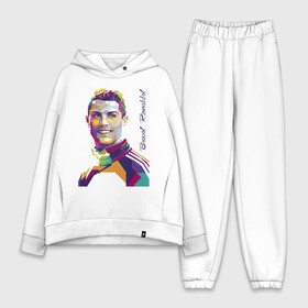 Женский костюм хлопок Oversize с принтом Bravo Ronaldo в Тюмени,  |  | football | forward | ronaldo | star | звезда | роналдо | форвард | футбол