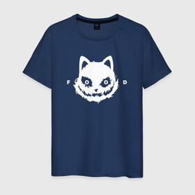 Мужская футболка хлопок с принтом Голодный Кот в Тюмени, 100% хлопок | прямой крой, круглый вырез горловины, длина до линии бедер, слегка спущенное плечо. | еда | животные | кот | кошки | смешные надписи