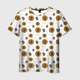 Мужская футболка 3D с принтом Узор и биткоина Pattern в Тюмени, 100% полиэфир | прямой крой, круглый вырез горловины, длина до линии бедер | binance | bitcoin | blockchain | btc | crypto | dogecoin | ethereum | tether | xrp | бинанс | блокчейн | валюта | деньги | доге | криптовалюта | майнер | майнинг | монеты | паттерн | цифровая валюта | цифровое золото | эфир