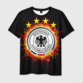 Мужская футболка 3D с принтом Сборная Германии в Тюмени, 100% полиэфир | прямой крой, круглый вырез горловины, длина до линии бедер | die mannschaft | германия | сборная германии | футбол | чемпионат европы | чемпионат мира