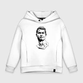 Детское худи Oversize хлопок с принтом Ronaldo   Manchester United   Portugal в Тюмени, френч-терри — 70% хлопок, 30% полиэстер. Мягкий теплый начес внутри —100% хлопок | боковые карманы, эластичные манжеты и нижняя кромка, капюшон на магнитной кнопке | football | forward | ronaldo | star | звезда | роналдо | форвард | футбол