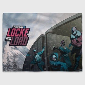 Плед 3D с принтом Locke and load в Тюмени, 100% полиэстер | закругленные углы, все края обработаны. Ткань не мнется и не растягивается | game | games | pay day | payday | бандиты | грабители | зфн вфн | игра | игры | пэй дэй