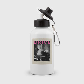Бутылка спортивная с принтом drive в Тюмени, металл | емкость — 500 мл, в комплекте две пластиковые крышки и карабин для крепления | Тематика изображения на принте: drive | драйв | кино | райан гослинг | фильмы