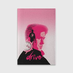 Обложка для паспорта матовая кожа с принтом drive в Тюмени, натуральная матовая кожа | размер 19,3 х 13,7 см; прозрачные пластиковые крепления | drive | драйв | кино | райан гослинг | фильмы