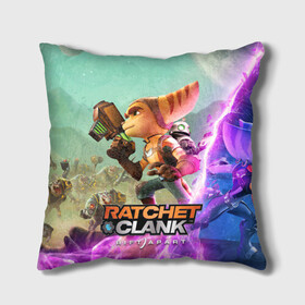 Подушка 3D с принтом Ratchet & Clank: Rift Apart в Тюмени, наволочка – 100% полиэстер, наполнитель – холлофайбер (легкий наполнитель, не вызывает аллергию). | состоит из подушки и наволочки. Наволочка на молнии, легко снимается для стирки | action | animals | nextgen | pc | playstation | ps 5 | ratchet and clank rift apart | robot | sony | steam | top | valve | video games | weapon | xbox | валв | видео игры | животные | иксбокс | некстген | оружие | пк | плейстейшен | пс 5 | робот 