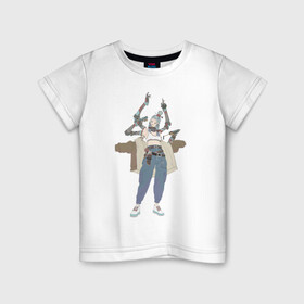 Детская футболка хлопок с принтом Шива в Тюмени, 100% хлопок | круглый вырез горловины, полуприлегающий силуэт, длина до линии бедер | арт | богиня | воин | демон | ёкай | кибер руки | китай | рисунок | рога | руки | руки робота | самурай | современный бог | шива | япония