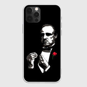 Чехол для iPhone 12 Pro с принтом Крёстный Отец | The Godfather в Тюмени, силикон | область печати: задняя сторона чехла, без боковых панелей | corleone | dad | don | father | gangster | godfather | mafia | rose | the | vito | вито | гангстер | дон | корлеоне | крёстный | криминал | мафиози | мафиозник | мафия | отец | роза