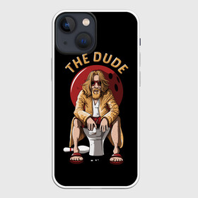 Чехол для iPhone 13 mini с принтом THE DUDE (Big Lebowski) в Тюмени,  |  | abide | big | dude | jeff | lebowski | the | большой | лебовски | фильм | чувак