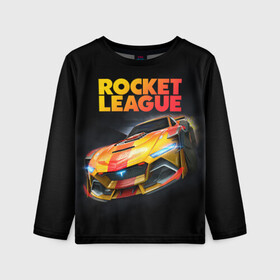 Детский лонгслив 3D с принтом Rocket League / Рокет Лига в Тюмени, 100% полиэстер | длинные рукава, круглый вырез горловины, полуприлегающий силуэт
 | auto | avto | car | game | league | race | rocket | гонки | игра | машина | рокет лига | тачка | тачки