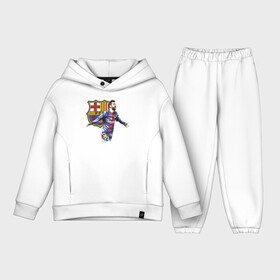 Детский костюм хлопок Oversize с принтом Lionel Messi, Barcelona в Тюмени,  |  | barcelona | forward | lionel messi | star | барселона | звезда | лионель месси | форвард